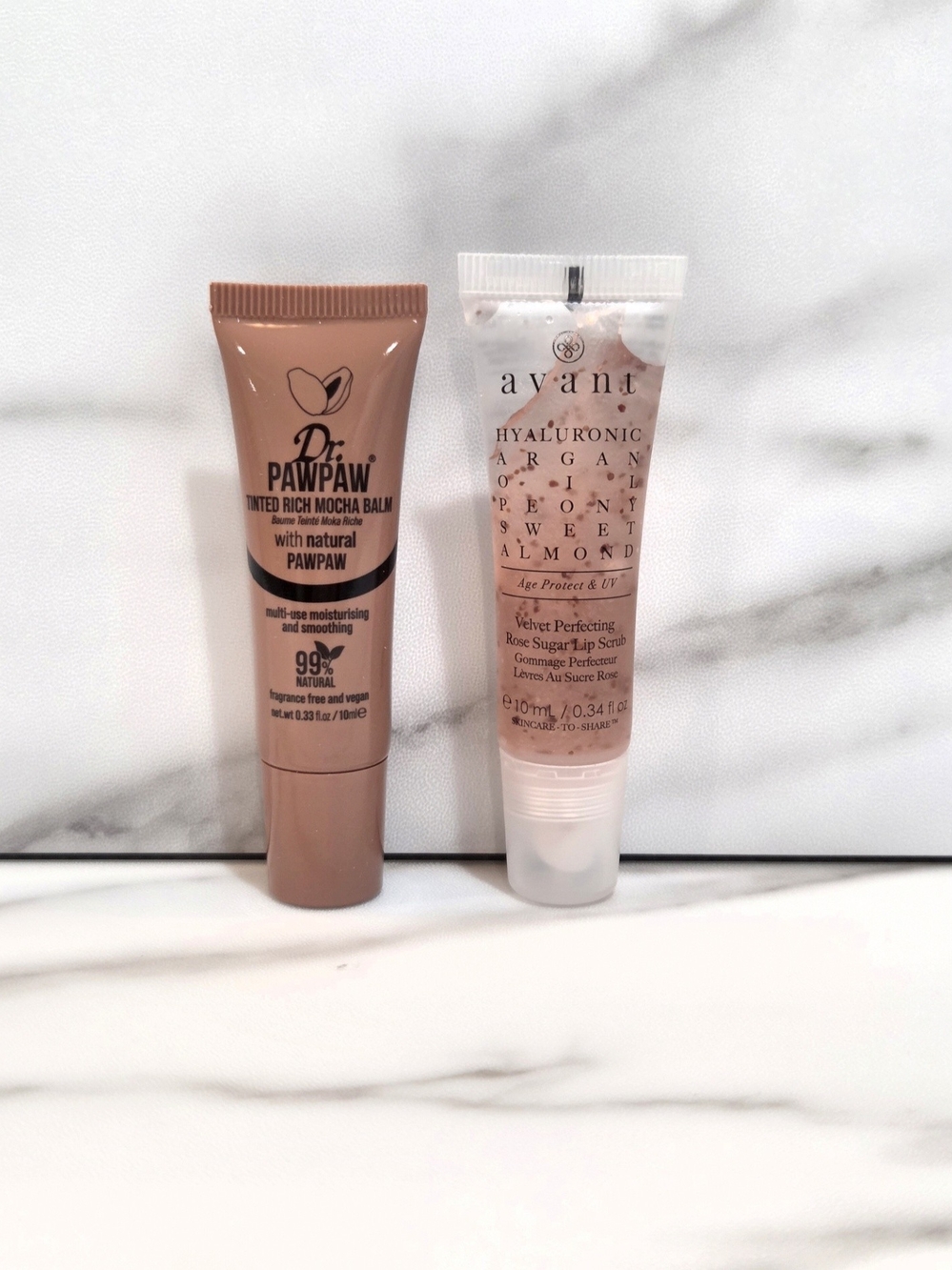 Dr. Pawpaw Tinted Rich Mocha Balm & Avant Almond Lip Scrub - NEW